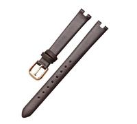 TROGPYXG Leather Watch Strap Compatible With Tissot 1853 Notch Strap Flamenco Series T003 Belt Women's T009a Watchband 8mm 10 Mm12mm(Brown-rosegold,8mm-3mm)