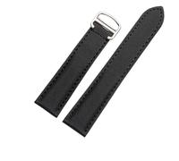 TROGPYXG Leather Watchband Compatible With Cartier Watch Band London Men's Women's Nylon Canvas Folding Buckle 20mm Watch Strap(Black-Steel-Z4,18mm)