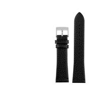 TROGPYXG Lychee Pattern Soft Cowhide Watch Strap Compatible With Armani Leather Watch Band 22mm AR11105 AR11143 AR11153 AR2502 AR11011 60003 Bracelet(Black-silver)