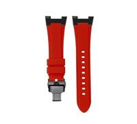 TROGPYXG Modified Silicone Strap Compatible With Casio PROTREK Series Mountaineering PRW-7000 PRW-7000FC Rubber Watch Strap Wristband(Red black)