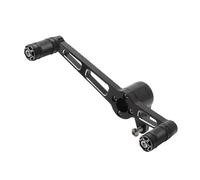 TROGPYXG Motorcycle Forward Control Heel Toe Shift Lever Pedal Shifter Foot Pegs Compatible with Harley Sportster Custom XL 883 1200 Nightster 1200N(New Black White A)