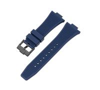 TROGPYXG Quick Release Rubber Bracelet Compatible With Tissot Men's WatchBand Super Player T137.407 .410 Waterproof Silicone Watch Strap(Dark blue-Black)