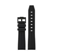 TROGPYXG Replacement 20mm Curved No Gap Silicone Strap Compatible With Omega X Swatch Moonswatch Speedmaster Men Women Watch Band(All Black)