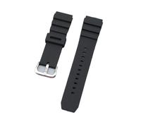 TROGPYXG Replacement Rubber Strap Compatible With Casio Swordfish MDV-106 107 MTP-VD01 22mm Men's Watch Band Accessories(Black Silver buckle)