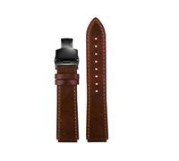 TROGPYXG Retro Cowhide Watchband Compatible With Casio AE1200 AE1300 A158 A158W/A168/f91w AE-1200WHD/A159/A169 Men Vintage Watch Strap Bracelet(B-Brown-black)