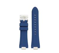 TROGPYXG Silicone Rubber Watch Strap Compatible With Tissot PRX Series T137.410/407 Convex Joint Quick Release Black Blue Red Watchband(Blue-S pin,26x12mm)