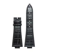 TROGPYXG Watchbands Compatible With Tissot 1853 Prx T137.2/T137.407 Convex 26 * 12MM Leather Watchband Quartz Watch Accessories(Black no clasp)