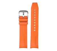 TROGPYXG Waterproof Fluororubber FKM Watch Strap Compatible With Tissot 1853 Seastar Series T120 21mm Curved Watch Band(White Black)