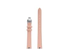 TROGPYXG Women's Concave Cowhide Strap Compatible With Tissot 1853 Little Beauty Series T126.010 .207 Watchband 12 14mm Bracelet Watch Accessorie(Pink silver,14-5mm)