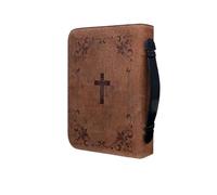 TroHollis Bible Case,Bible Bag Bible Bag for Women Zipper Handle Handbags Leather Hymns Custom Cover Case Carrying Covers(XL)