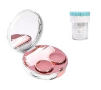 TroHollis Contact Lens Cases,Contact Lenses Case Box 3pcs Contact Lens Case Square Travel Portable Solid Color Cover Container Holder Storage Soaking Box Fashion Accessories(E)