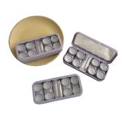 TroHollis Contact Lens Cases,Contact Lenses Case Box 3pcs Portable Invisible Contact Lens Case Simple Pure Color Eye Shadow Box Girl Friend Storage(Purple)