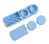 TroHollis Contact Lens Cases,Contact Lenses Case Box 5pcs Contact Lens Partner Box Double-Junction Portable Simple Myopic Glasses Care Cleaning Storage(Blue)