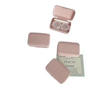 TroHollis Contact Lens Cases,Contact Lenses Case Box 5pcs Retro Simple Candy Color Compact Contact Lens Case Partner Box Flip Cover(A2)