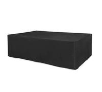 TroHollis Garden Furniture Cover,Outdoor Furniture Covers Waterproof Patio Furniture Cover Rectangular Garden 210D Heavy Duty Rain And Snowproof Outdoor Sofa Table Chair Windproof(Black,160x160x80cm)