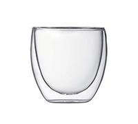 Trohollis Tea Cup,Cups and Saucers Set Double Walled Heat Insulated Espresso Tea Cup Coffee Mug(80ml 4pcs)