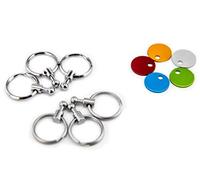 Troika Accessories Key Rings - Contains 6 releasable Rings for Key Organisation and Colour Plates, Matches All Troika Patent Key Holders