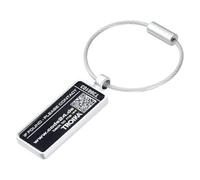 TROIKA Bag Tag Luggage Tag ANONYMUS Lost and Found Service Easy Attach to Suitcases Bags - Complicates Theft Cast Metal Chrome Silver