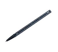 TROIKA Ballpoint pen with black cartridge D1 Construction Basic Carbon with ruler in centimeters/inches, scale 1:20/1:50 easy replacement of aluminum and metal cartridge with carbon look, original