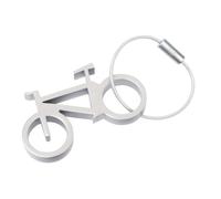 Troika Bottle opener with keyring, bicycle - DRAHTESEL - aluminium - silver-colo