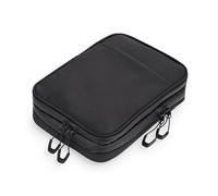 Cable Organizer with 2 Zipped compartments - TROIKA Black Connected - 2 Inner compartments with mesh Pockets and Elastic Straps for Accessories (Every Day Carry) - Pen Loop - 1 Outer Compartment