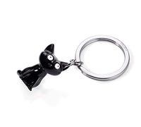 Troika Felix The cat - KR16-22/BK - Keyring - cast Metal, cast Metal/Enamel- Shiny - Chrome Plated - Black - Troika Original