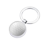 TROIKA Golf Keyring Made of Cast Metal Chrome-Plated Sturdy Keyring Ideal for Everyday Use Sports Bag or as a Gift for Golf Enthusiasts