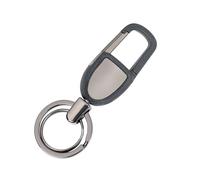 Troika Keyring CARABINIERO - keyring carabiner and 2 rotating rings - practical for car keys - no more scratches in the paintwork - cast metal - powder-coated - gunmetal Original