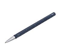 Troika Multitasking ballpoint pen with black D1 refill - CONSTRUCTION BASIC - centimetre/inch ruler, 1:20/1:50 scale - easy refill change - aluminium, metal - dark blue, silver-coloured Original