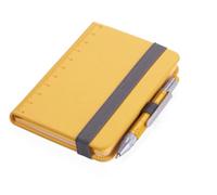 Troika NPP25/YE Yellow A7 128-Sheet Notepad (128 Sheets, Yellow, Plain, A7, Faux Leather, 1 Pocket)