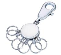 Troika PATENT Keyring keyholder with carabiner and 6 exchangeable rings