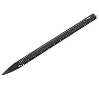Troika PEN20/BK Multitasking Pencil with Sustainable Endless Aluminium and Metal Tip Black Interchangeable Erasable with Centimeter/Inch Ruler Size 147x10x10mm