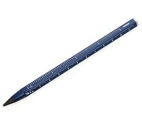 Troika PEN20/DB Multitasking Pencil with Sustainable Endless Aluminium and Metal Tip - Blue - Interchangeable Erasable - with Centimetre/Inch Ruler - Size 147 x 10 x 10 mm