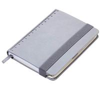 TROIKA SLIMPAD A6 - NPP28/TI - Notepad DIN A6 Ballpoint Pen - Pen Holder Notebook, Diary, Notebook - Elastic Band, Pen Loop - Ruler (14 cm) - FSC Certified Paper - Troika Original