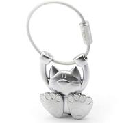 Troika Tabby - KR10-20/MA - Keyring cat Tabby - cast metal- matt - silver - TROIKA-original