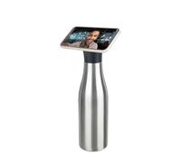 Troika Thermal Bottle MagSafe Drinking Bottle MagSafe with Magnetic Closure as Smartphone Holder Stand by ME with 550 ml Capacity, Food-Safe, Made of Stainless Steel, Silver