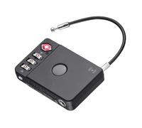 TROIKA TSA Suitcase Lock with Apple Find My Function Track & Find Lock Tracking of Luggage Possible and Prevents Unauthorised Opening of the Suitcase - Material Made of ABS and Metal in Black