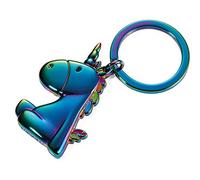 TROIKA Unicorn - KR17-08/MC - Keyring - Unicorn - Rainbow Dye, Bubble Effect - Cast Metal Enamel Original