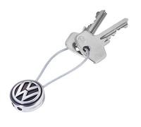 TROIKA VW LOOP VOLKSWAGEN LOOP KEYRING - WIRE LOOP - ENAMEL CAST METAL - CHROME PLATED -, silver, 70 x 27 x 12 mm, Modern
