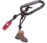 TROIKA Wanderfreund KR19-06/BK Keyring with Carabiner Hook Silver