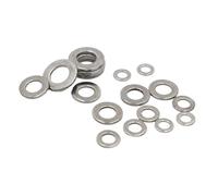 TROIOIUM 2-50pcs M1.6 M2 M2.5 M3 M3.5 M4 M5 M6 M8 M10 M12 M14 M16 M20 M24 GB97 A2-70 304 Stainless Steel Flat Washer Plain Gasket Flange Washers(10pcs M12)