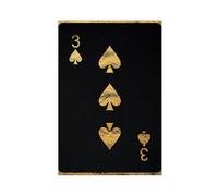 Trois De Pique Affiche Ou Art Mural Sur Toile, Cartes À Jouer De Casino, Carte À Jouer Noire 3, Poker, Texas Holdem, Omaha Poker Canvas Poster Bedroom Decor Landscape Office Room Decor Gift 16x24inch(