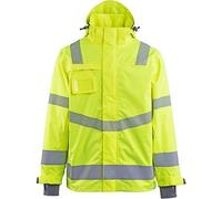 TROJAN Arco Responsible Hi-Vis Waterproof Coat, Yellow, Class 3 EN ISO 20471 & EN 343 4-4-X, Breathable, Windproof, Recycled Polyester, Reflective Tape, Size L, Mens Large