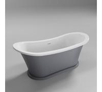 Trojan Baths Matt Grey Oval Left Or Right-Handed Modern Freestanding Luxury Bath (L)170Cm (W)74Cm