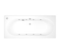 Trojan Baths Whirlpool Silver Effect 8 Jet Bath Spa System With Led Lights