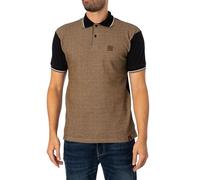 Trojan 'Birdseye' Jacquard Panel Polo TR/8869 4XL Black