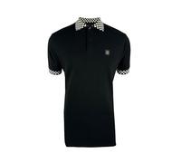 Trojan Chequerboard Trim Pique Polo TC/1051 Black