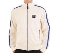 TROJAN Mens Contrast zip track top (UK, Alpha, XXL, Regular, Regular, Ecru)