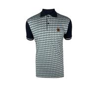 Trojan Diagonal Jacquard Panel Heavy Cotton Interlock Short Sleeve Polo TR/8976 Navy