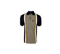 Trojan Jacquard Dogtooth Panel Polo TR/8719 3XL Black